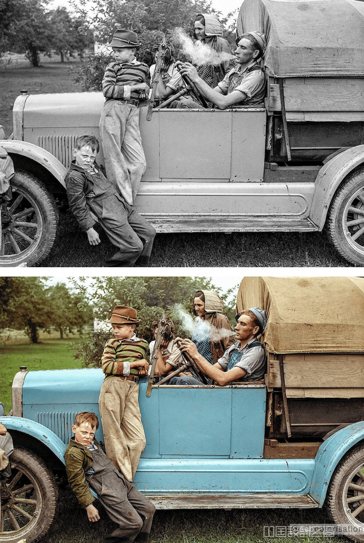 Old Black and White Photos in Color