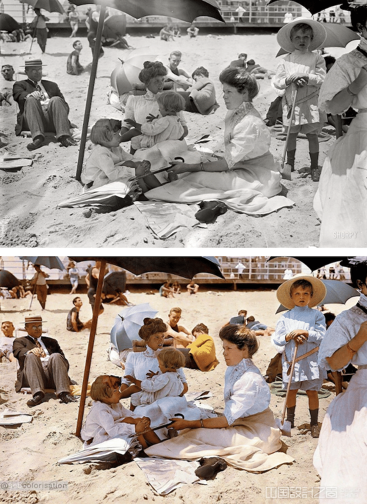 Old Black and White Photos in Color