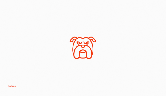 斗牛犬的简笔LOGO