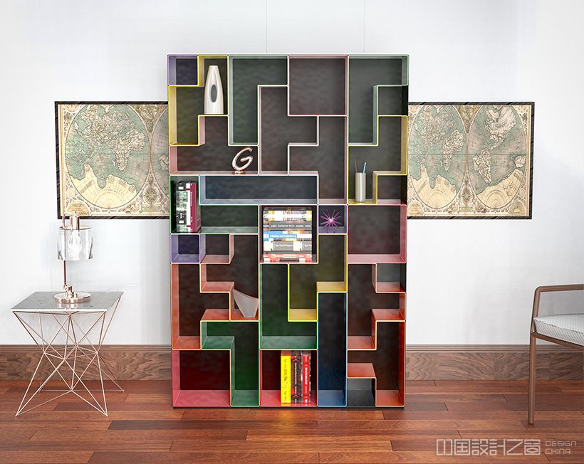 Tetris Bookcase by Fujun Wang
