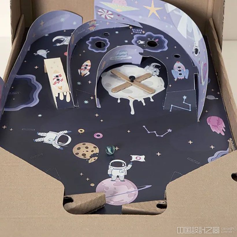 Space Travel DIY Cardboard Pinball Machine