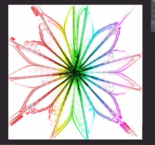 ps cs5怎么设计玻璃化的七彩花瓣效果?