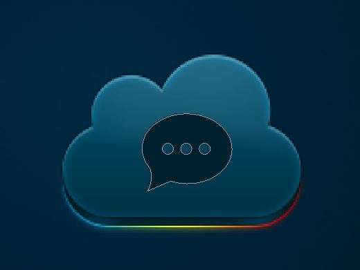 ps制作一个云朵形状的聊天信息ICON图标教程