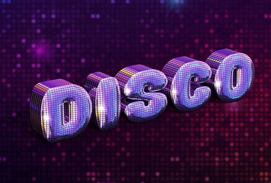 PS创建一个超吸睛的\"Disco\"闪光立体字效果教程