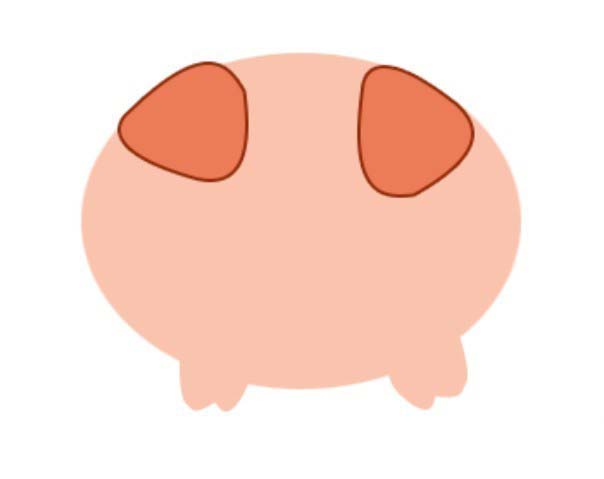 PS怎么画一只呆萌的卡通小猪?