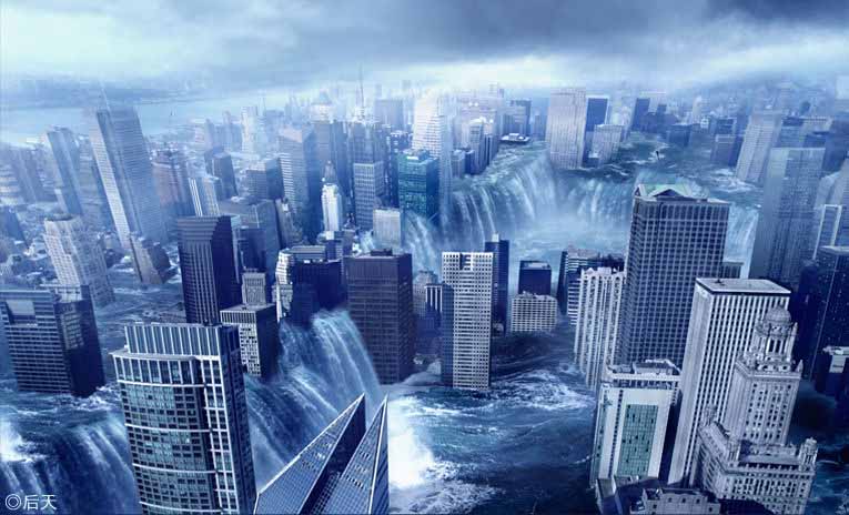 PS合成电影中洪水淹没城市的效果教程