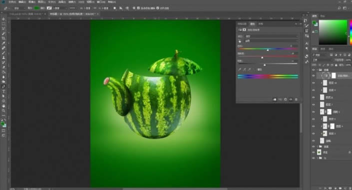 PS创意合成制作西瓜茶壶图解教程