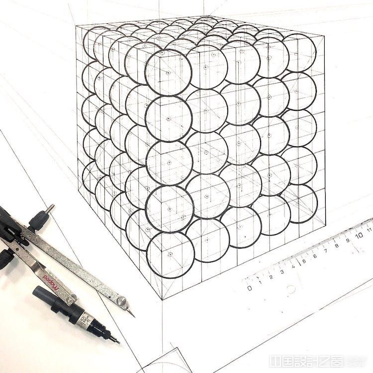 Geometric Drawing by Rafael Araujo