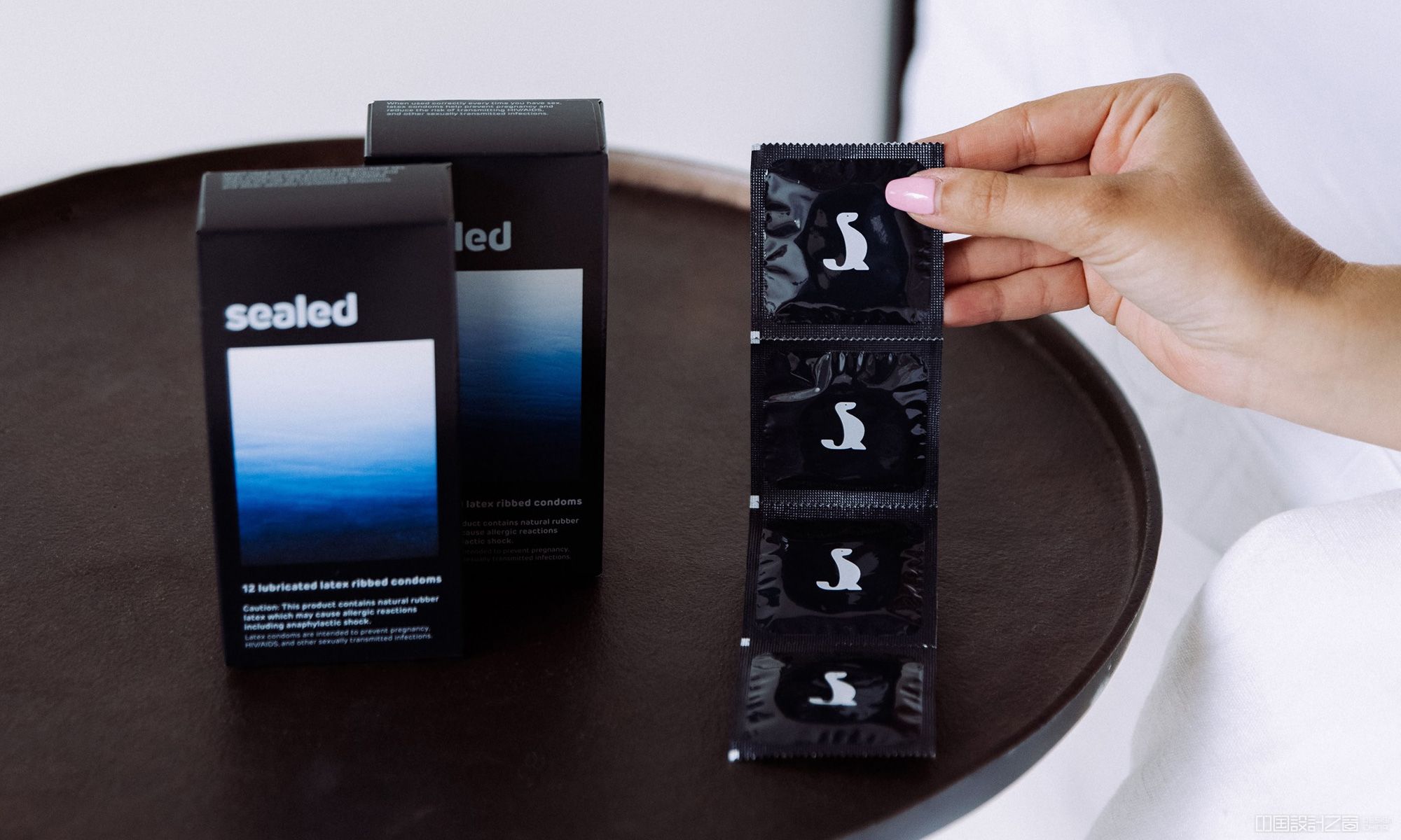 Sealed condoms