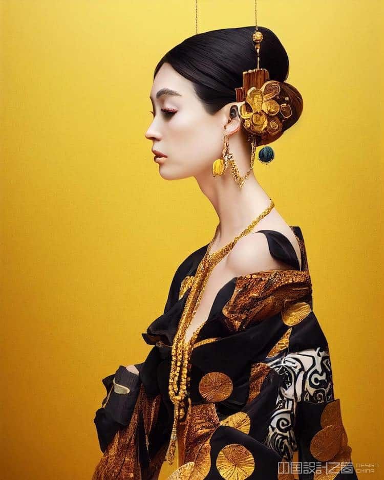 AI Generated Art Inspired by Japanese Fashion by Carolina Kawakubo