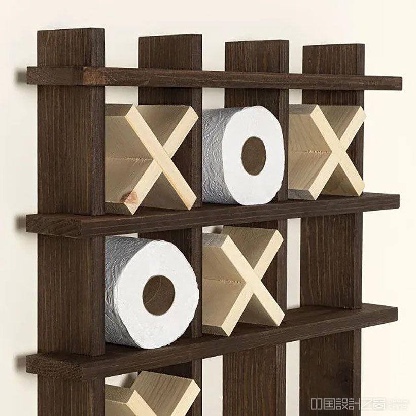 Tic Tac Toe Toilet Paper Holder by Rick Salek