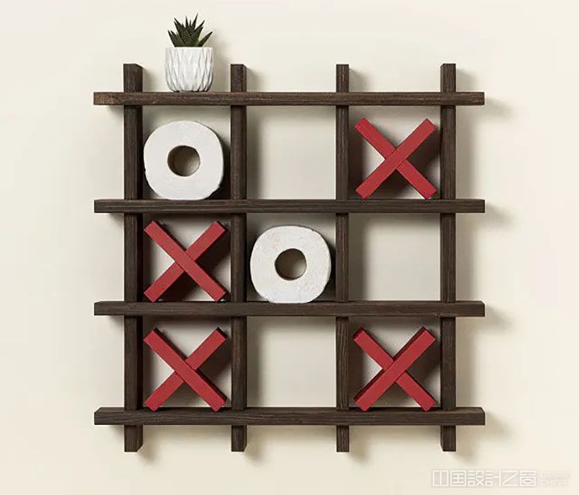 Tic Tac Toe Toilet Paper Holder by Rick Salek