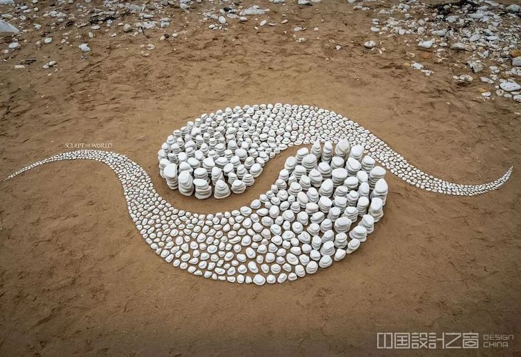 Stone Art on the Beach by Jon Foreman