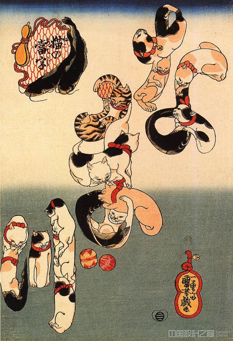 Cats in Japanese Woodblock Prints