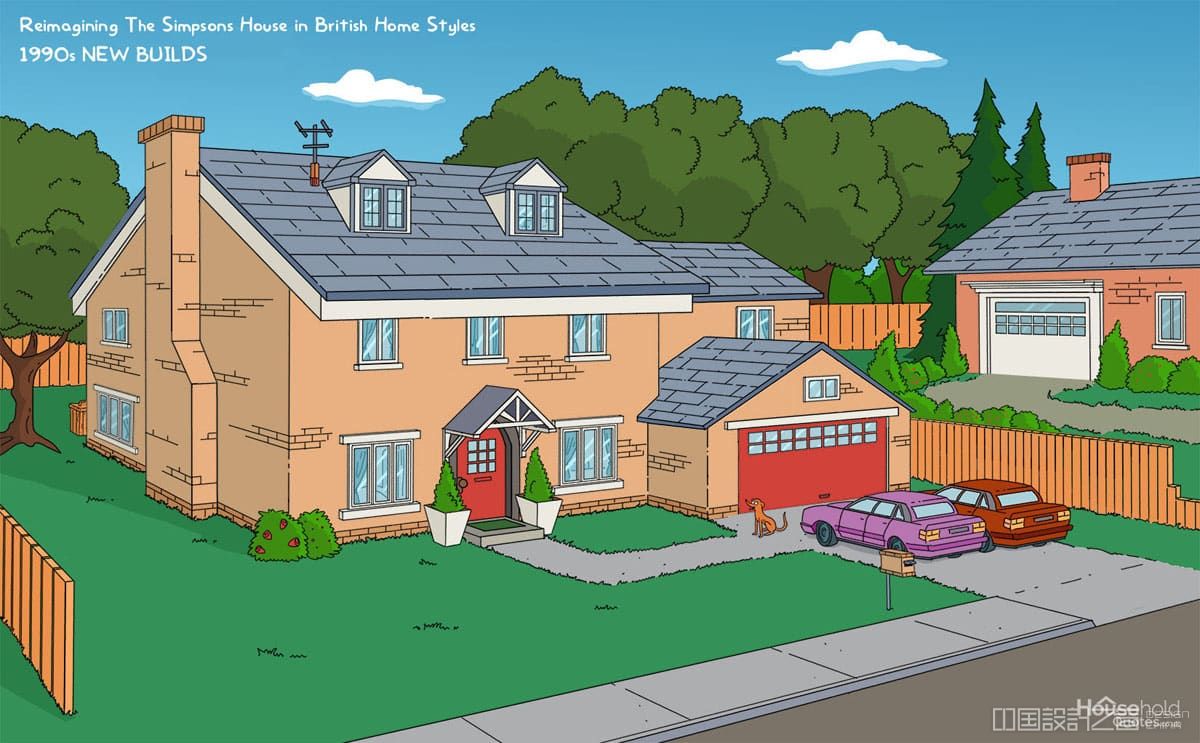 Ingenious Illustrations Reimagine the Simpsons' House in 8 Different British Architecture Styles