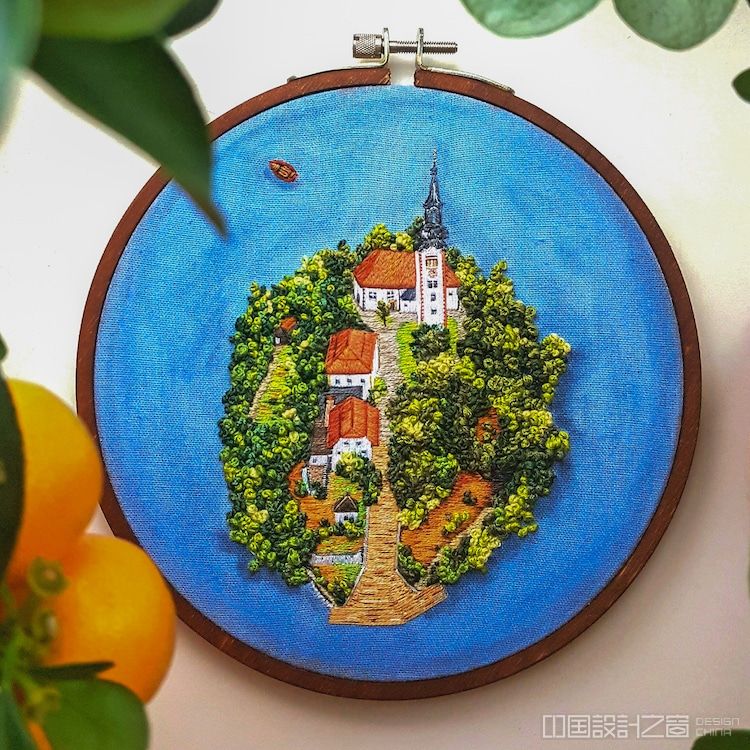 Architectural Embroidery by Maria Zamyatina