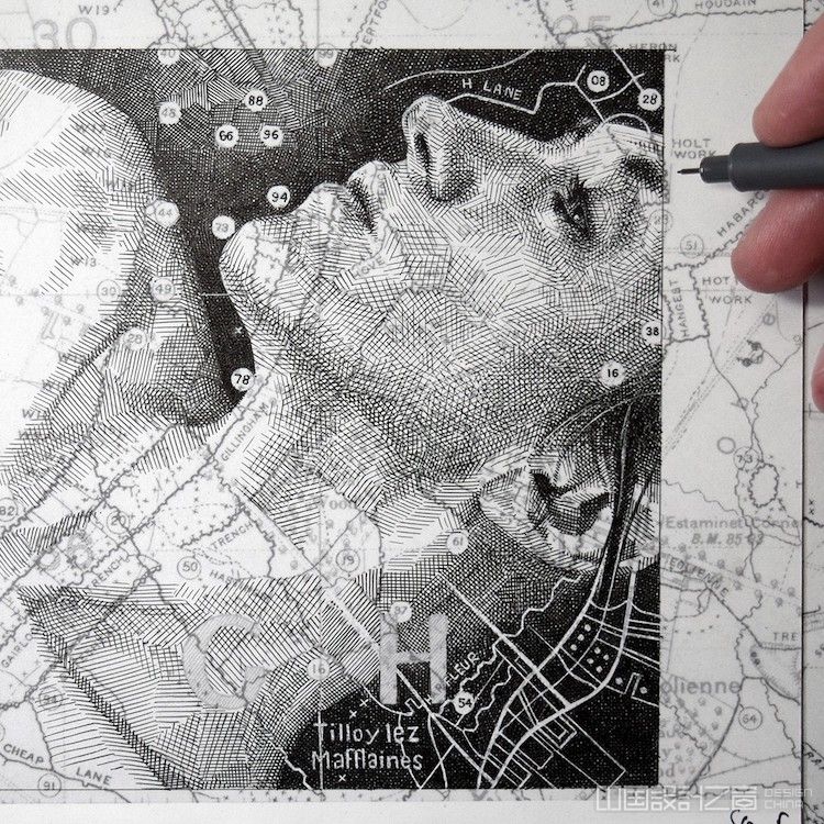 Map Portrait by Ed Fairburn