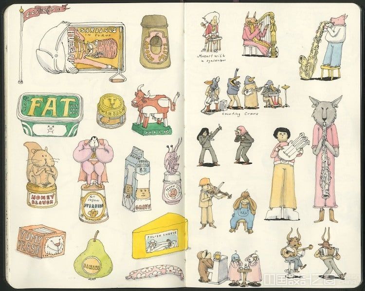 Sketchbook Doodles by Mattias Adolfsson