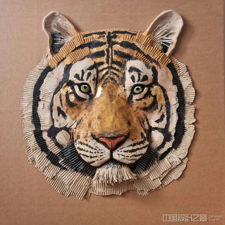 Upcycled Cardboard Sculptures by Josh Gluckstein