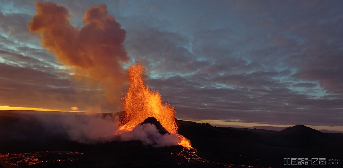 Fagradalsfjall Volcano Erupting