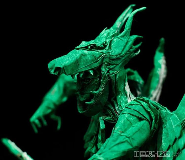 Origami Artist Creates a Dragon Hunter Out of a Single Piece of Paper