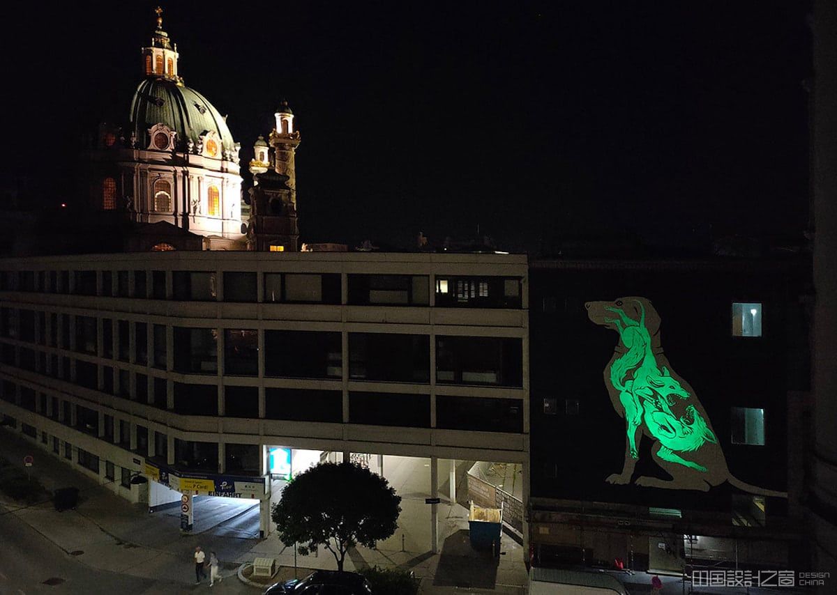 Light Sensitive Mural in Austria by Reskate Studio