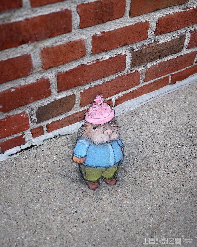 Chalk Drawings by David Zinn