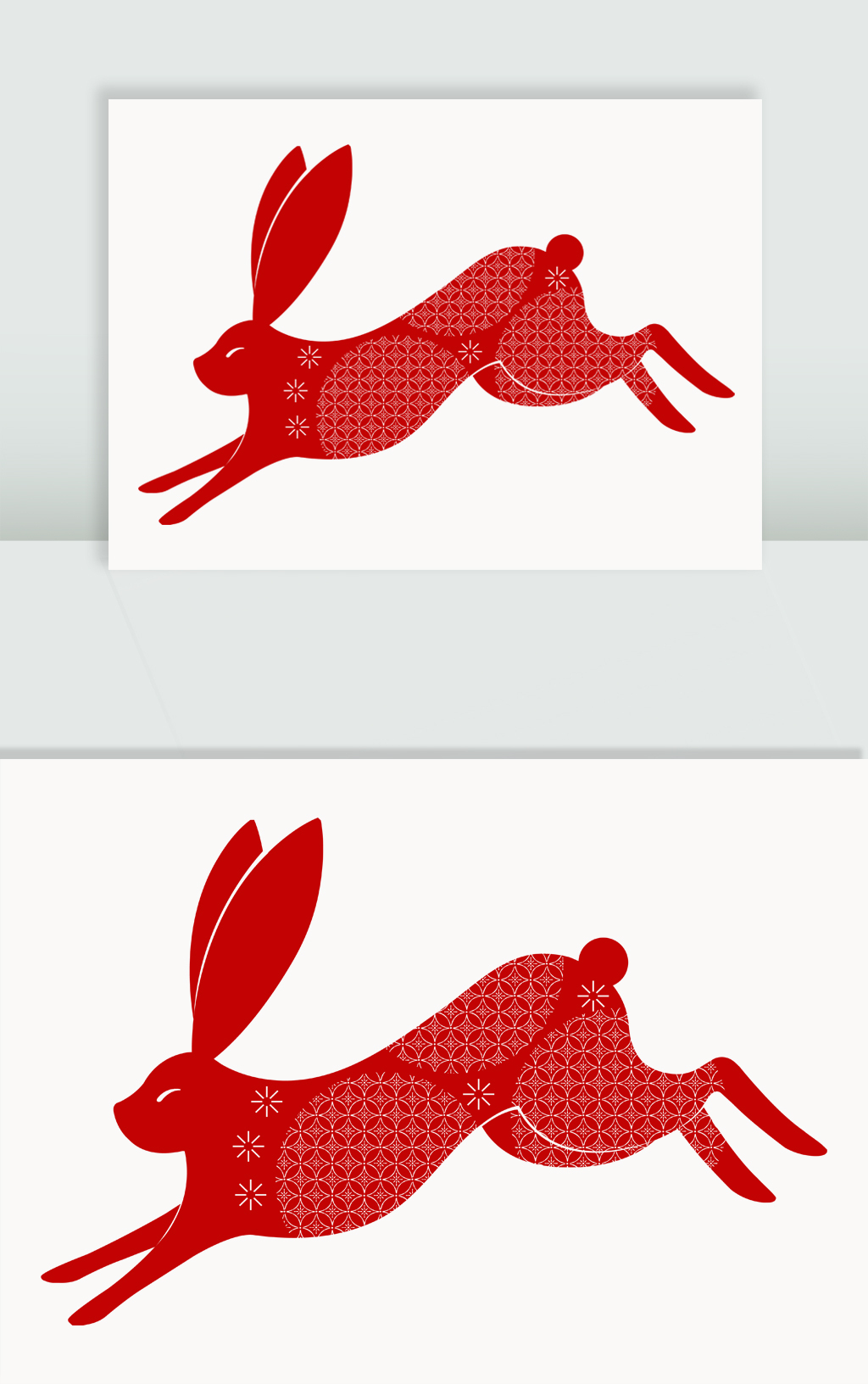兔年剪纸窗花