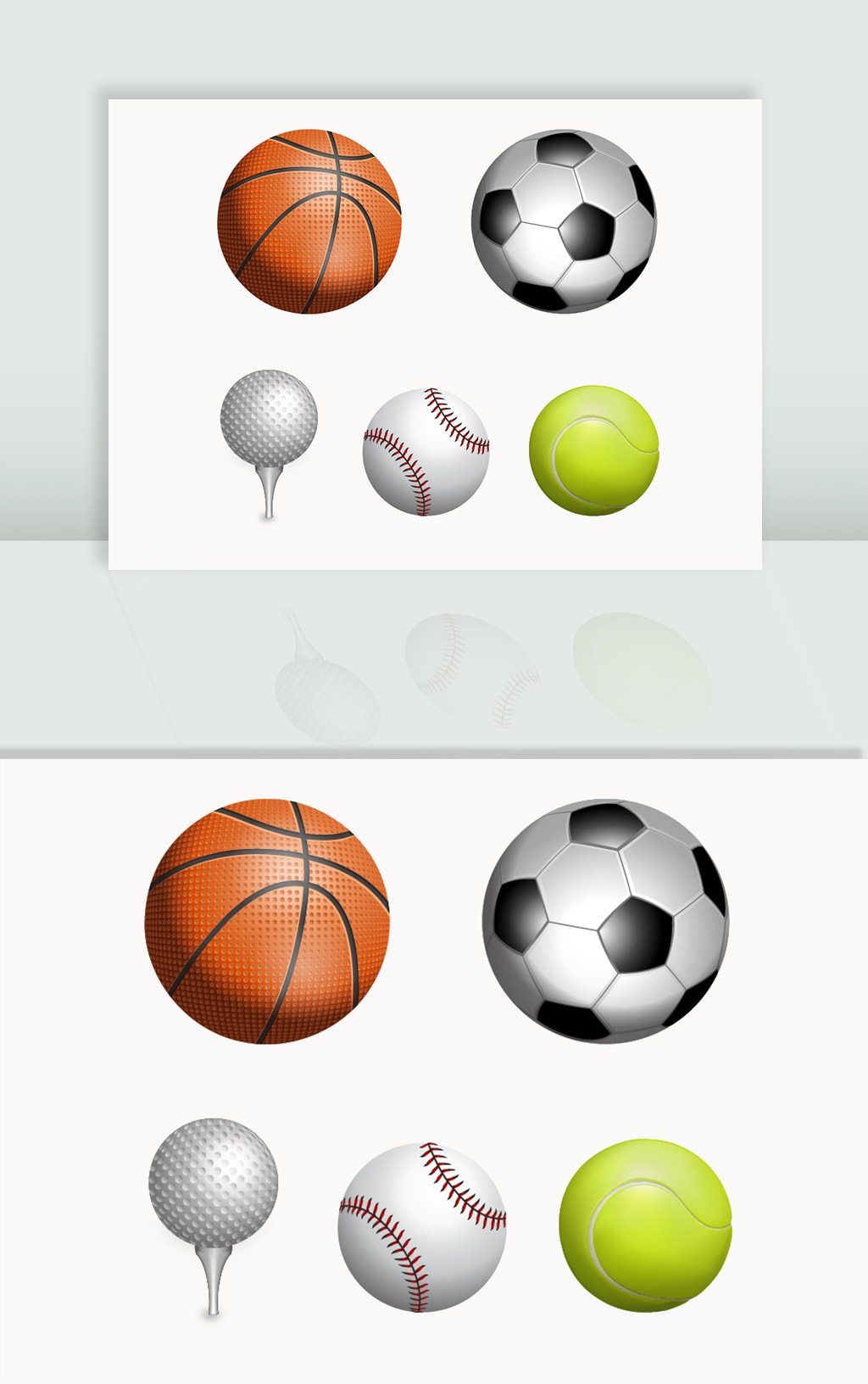 矢量足球篮球体育用品
