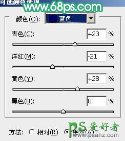 PS调色教程：给金发欧美少女调出蜜糖色