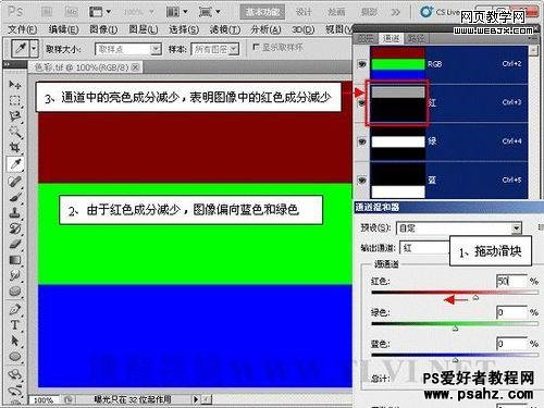 利用PS通道混合器来调整偏色的照片