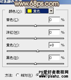 PS调色教程：给树林中的美女照调出纯美的淡黄色