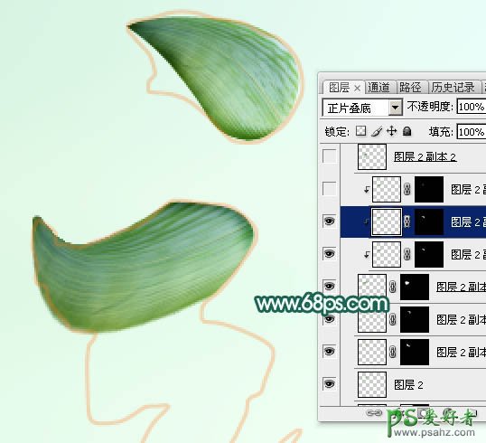 PS字体特效教程：设计清新唯美风格的端午节棕叶字体-玉石字体