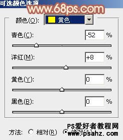 PS调色教程：给草地上的欧美少女图片调出唯美 淡调橙黄色