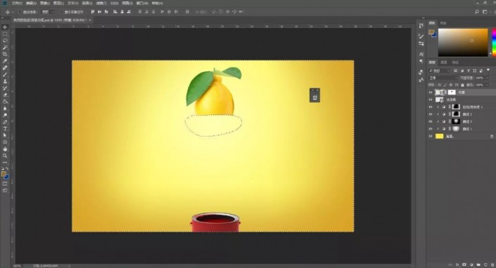 PS特效图片合成：打造油漆滴落效果的柠檬，自然色彩油漆柠檬。