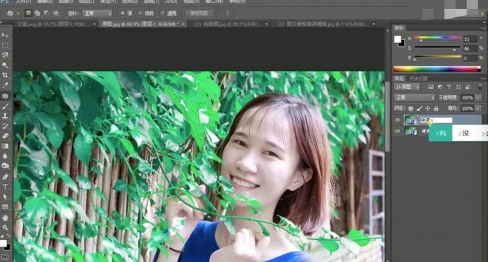 Photoshop给少女人像写真艺术照调出漂亮的日式小清新风格。