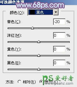 PS给室内亲密的情侣照片调出淡蓝韩系色调