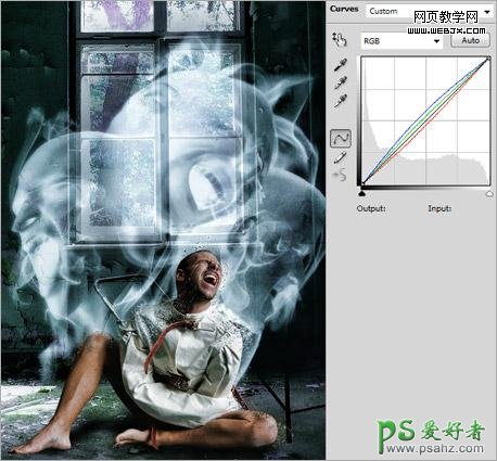 PS人像合成教程：创意打造受伤狂人的呐喊恐怖效果