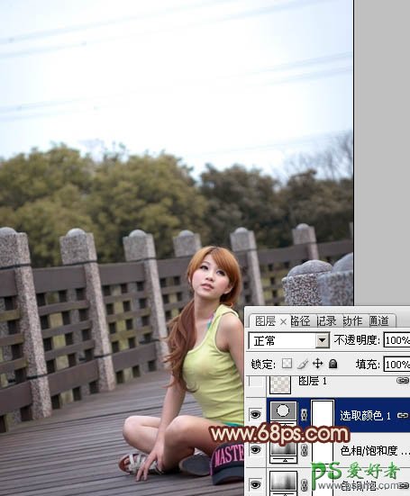 PS调色教程：给美丽大方的大胸性感少女写真照调出暖色调