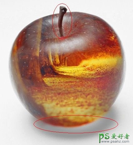 PS图片合成教程：创意合成一个玻璃质感的苹果-超酷水晶苹果