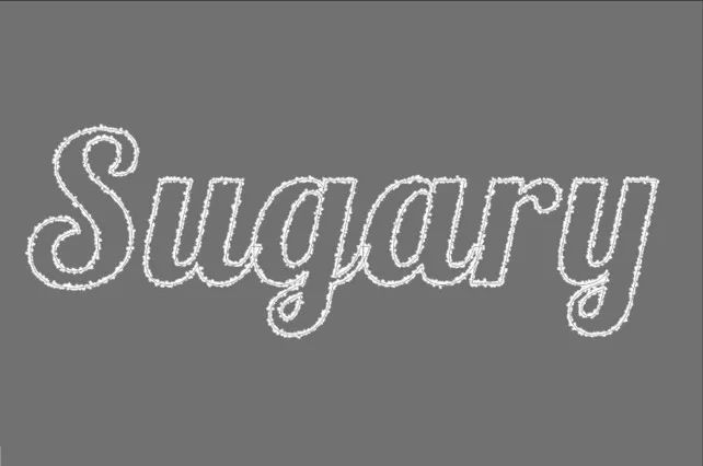 使用PS打造白糖颗粒堆积效果字体,颗粒文字设计，颗粒字体设计。