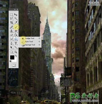 PS合成教程：经典合成末日以后荒凉的城市场景特效