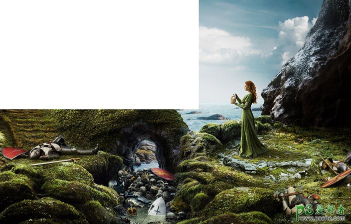 PS合成教程：利用蒙版使用技巧合成童话世界里的青蛙王子海报图片