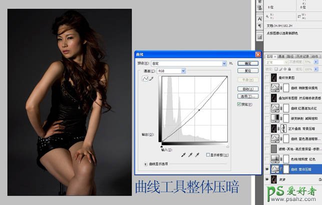 photoshop调出室内美女照暗黑性感的肤色