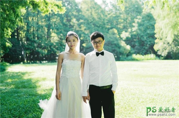 Photoshop婚片调色教程：给情侣婚纱照调出漂亮的夏日小清新风格