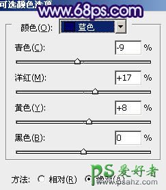 PS调色教程：给花草地上的情侣婚片调出绚丽的蓝紫色