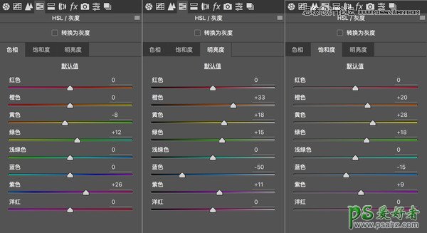 PS摄影后期技巧教程：教新手学习HSL调色工具的使用技巧。