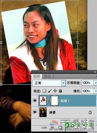 PS移花接木教程：把凤姐的照片合成到世界名画蒙娜丽沙的脸上