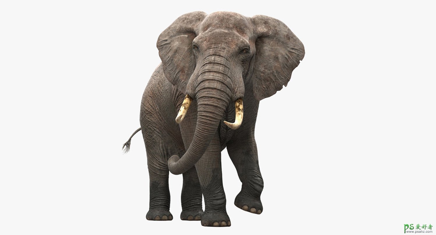PS图片合成教程：利用素材拼接合成处理打造远古时期被冰封的大象