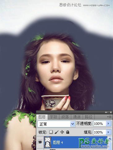 Photoshop创意合成时尚的非主流插画美女形象_潮流插画美女